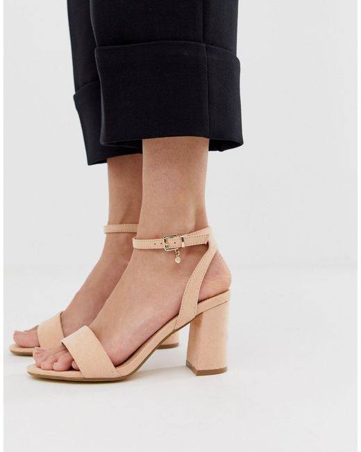 light pink block heel sandals