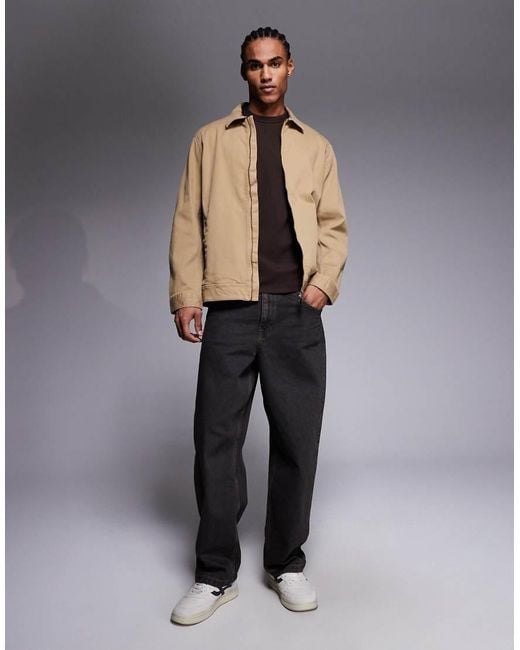 Barbour Natural Steve Mcqueen Logo Jacket With Back Print for men