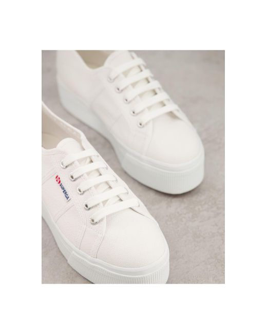 superga plateforme blanche