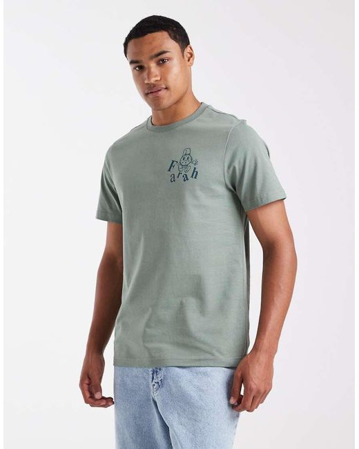 Camiseta Con Gráfico Marcham De Farah de hombre de color Blue
