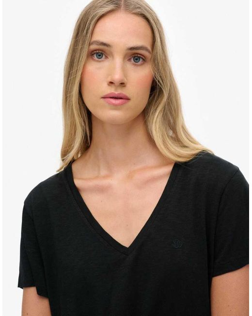 Superdry Black Studios Slub Embroidered T-Shirt
