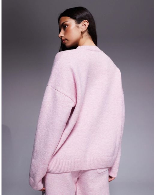 Pull col ras Kaiia en coloris Pink
