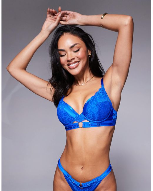 Ann Summers Blue Undisputed Padded Plunge Bra