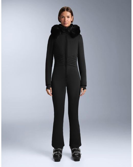 Oysho Blue Water-resistant Fitted Stretch Ski Jumpsuit
