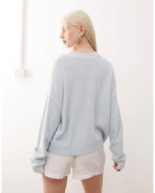 Reclaimed (vintage) Blue – kastige strickjacke