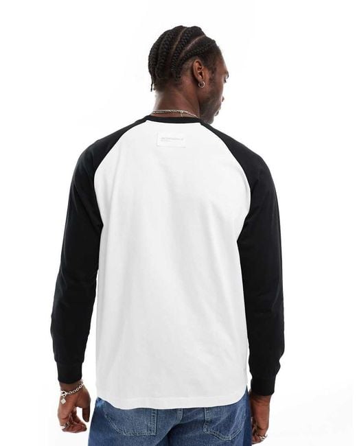 Aape By A Bathing Ape Blue Aape By A Bathing Ape Raglan Long Sleeve T-shirt for men