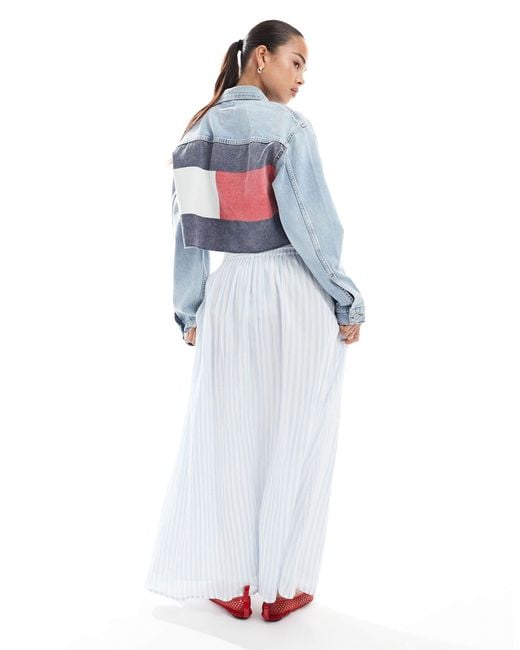 Tommy Hilfiger Blue – cropped trucker-jeansjacke