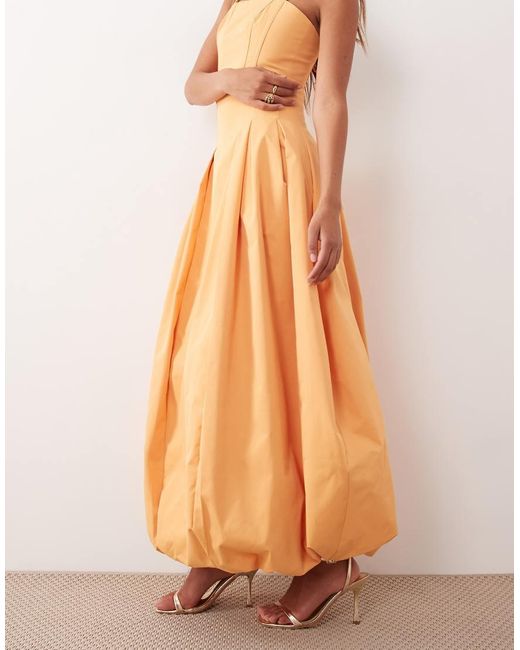 ARRANGE Natural Co-ord High Waisted Bubble Midi Skirt