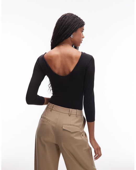 ARKET Black Supersoft Jersey Bodysuit With Four-way Stretch