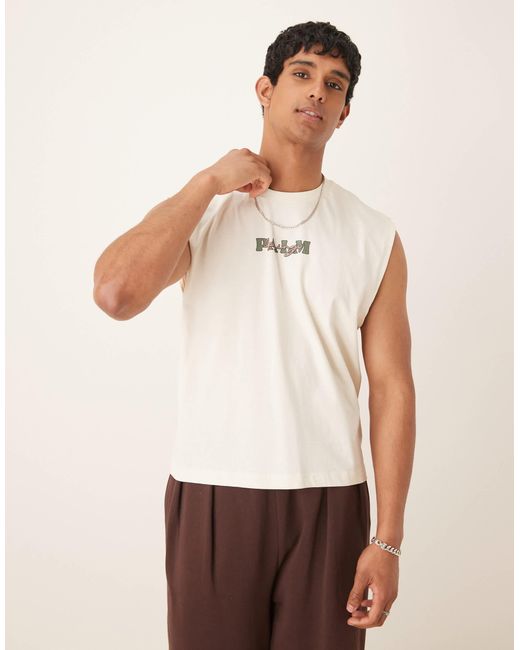 ASOS – oversize-tanktop in Natural für Herren