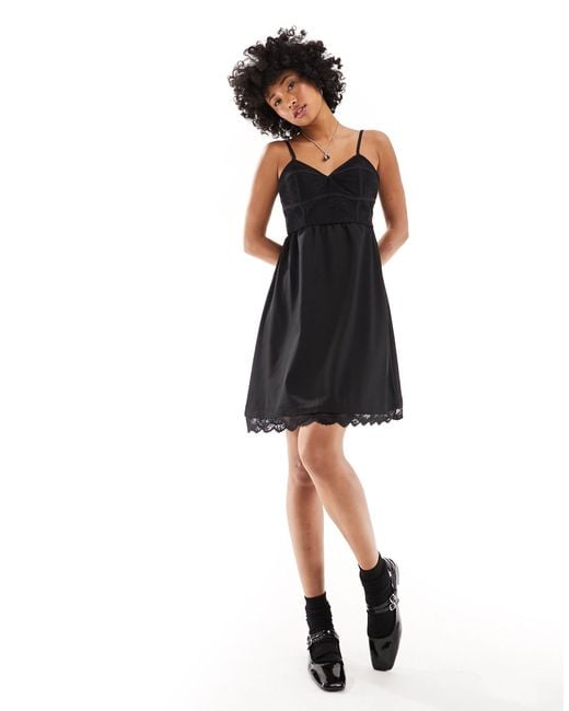 Adidas Originals Black Dark Varsity Lace Mini Dress