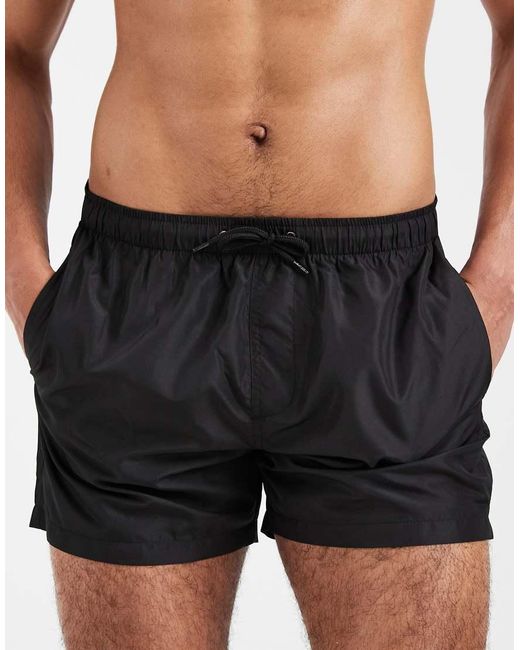 Brave Soul Black Swim Shorts for men