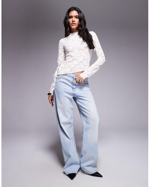 Brave Soul White – langärmeliges spitzenoberteil