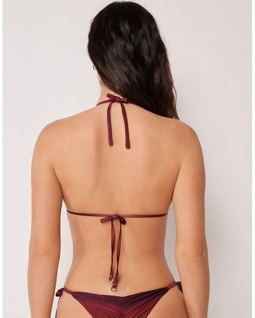 Calzedonia Red Triangle Bikini Top Soft Shades