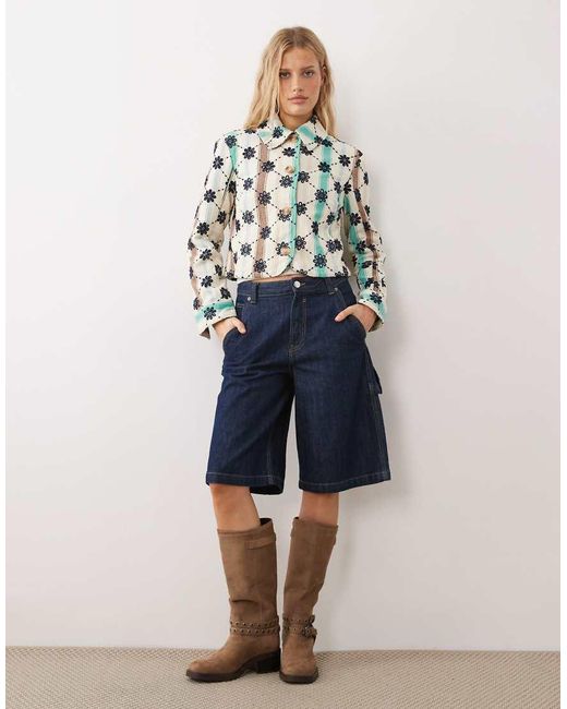 Free People Blue Cassie Mod Jacket