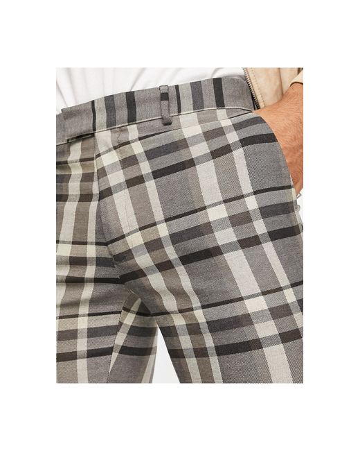 Topman Brown Skinny Smart Trousers for men