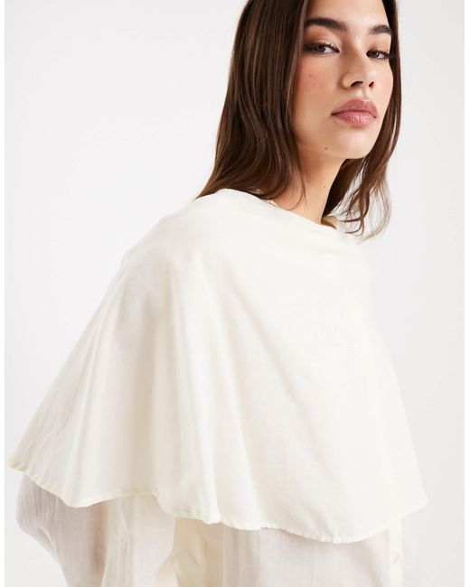 ASOS White Cape Blouse