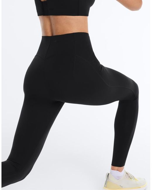 Oysho Black Compressive Raise Up Ankle-Length Leggings