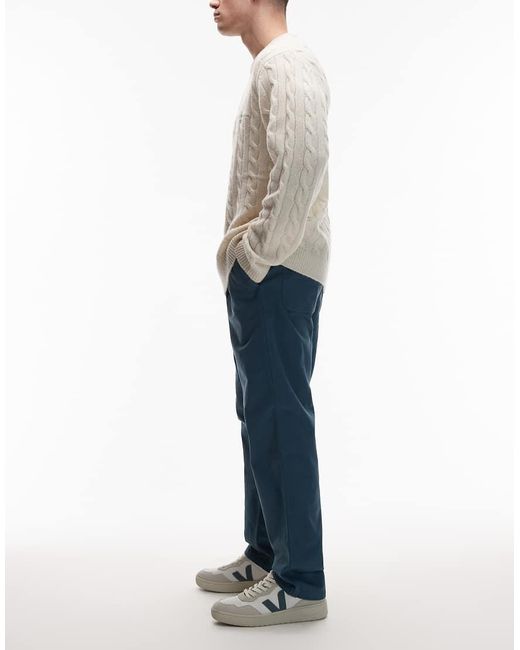 Carhartt Blue Flint Tapered Trousers for men