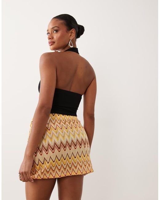 Gina Tricot Natural Wrap Mini Skirt