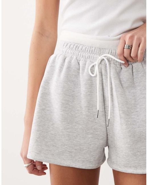 ASOS White Lace Side Stripe Draw String Shorts