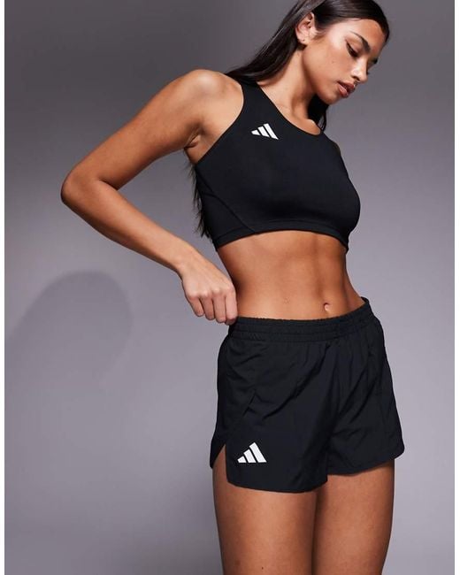 Adidas Originals Black Adidas Running Adizero Split Shorts