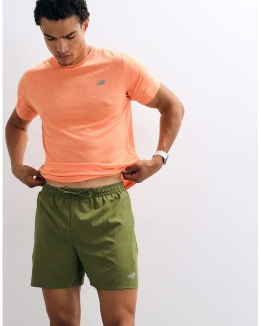 New Balance Green Sport Essential 5 Inch Short for men