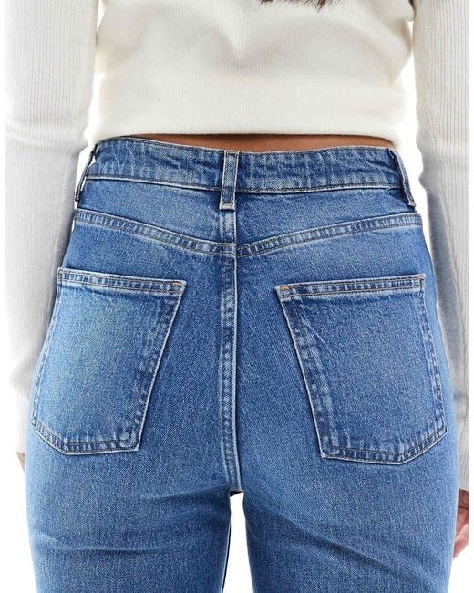 New Look Blue Patch Pocket Flare Jean