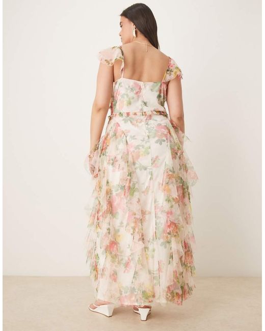 Vestito di Lace & Beads Plus in Natural