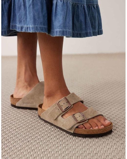 Birkenstock Blue Arizona Narrow Fit Suede Sandals