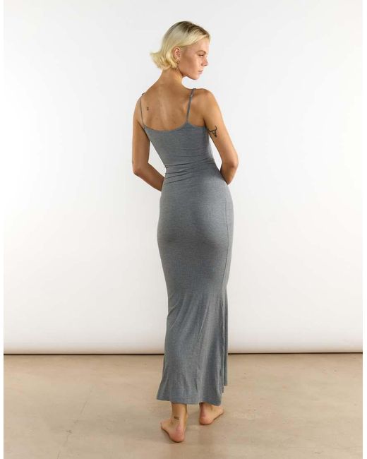 agon® Gray Round Neck Tank Dress