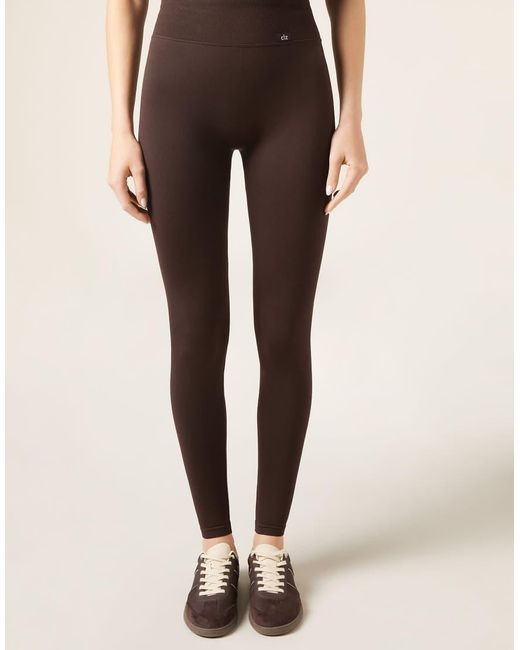 Calzedonia Brown Scrunch Leggings