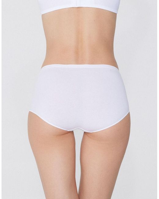 Tezenis White High-Waisted Knickers