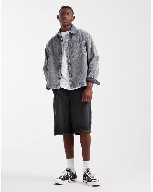 Cotton On Gray Boxy Overshirt for men
