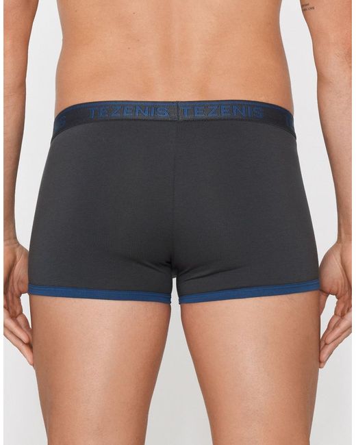 Tezenis Blue Boxers With Contrasting Trim for men
