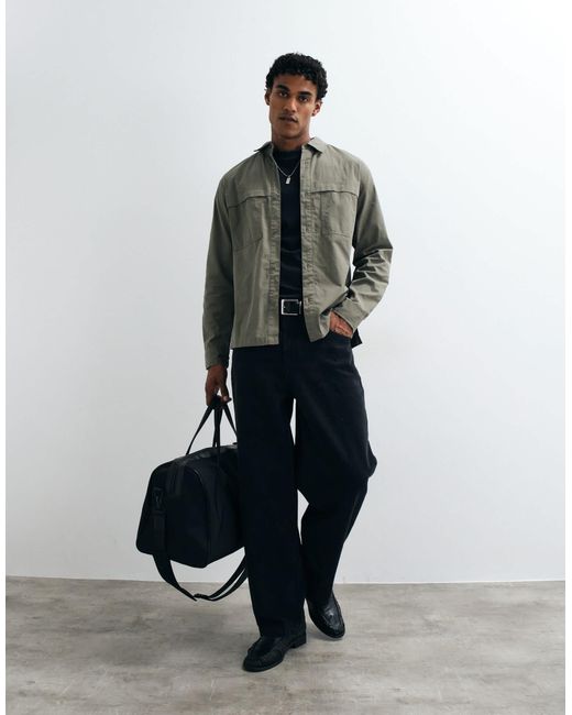 ASOS Gray Tech Overshirt for men