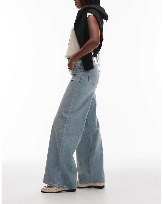 Vaqueros Elásticos De Pernera Ancha Y Talle Alto Con 728 De -Azul Levi's de color Blue