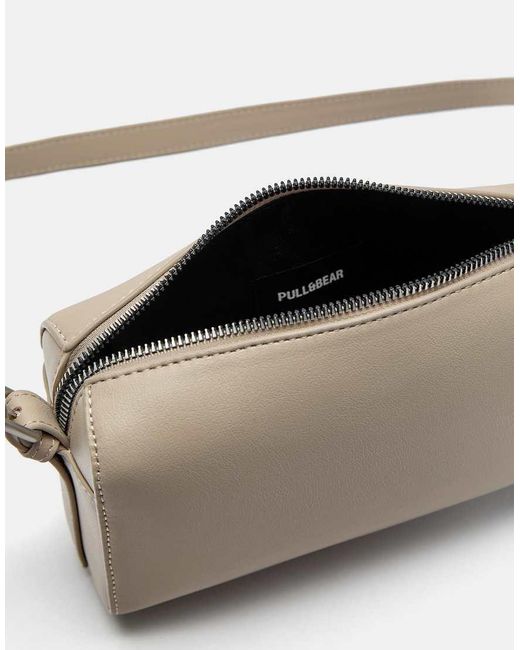 Borsa A Tracolla Écru Con Tasca di Pull&Bear in Natural da Uomo