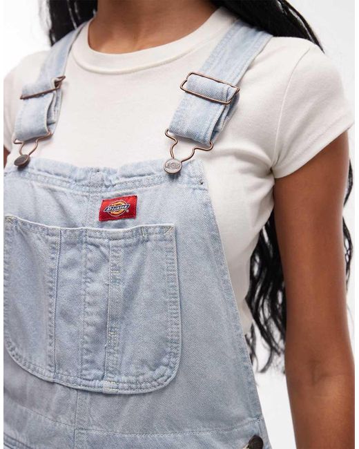 Dickies Blue Loose Denim Dungarees