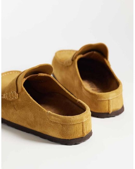 Birkenstock Yellow Unisex Naples Suede Clogs