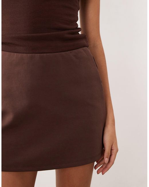 ASOS Natural Co-ord Ponte Micro Skort