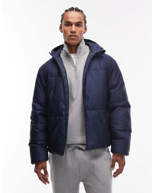 ASOS Blue Peakmaxtm Puffer Jacket for men