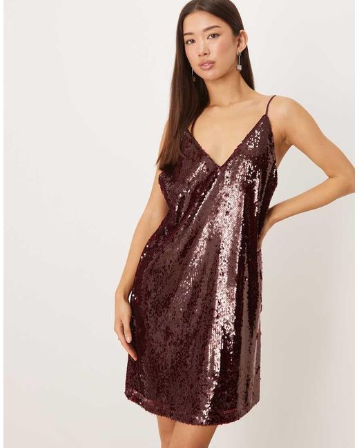 JJXX Red Sequin Mini Dress