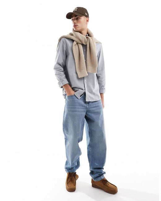 Tommy Hilfiger – regulär geschnittenes oxford-hemd in Gray für Herren