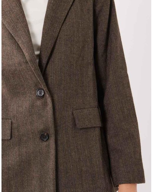 Teen Giacca A Quadri di Mango in Brown