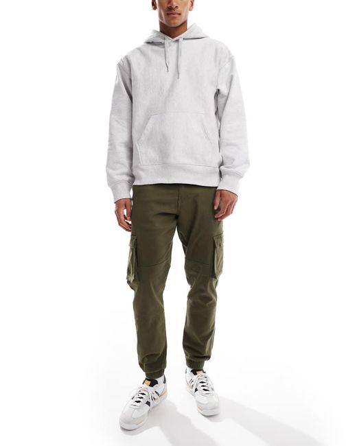Only & Sons Green Tapered Fit Cargo Pants With Cuffed Bottom for men