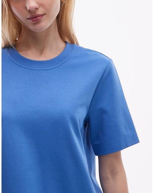 ARKET Blue Heavyweight Jersey Boxy T-shirt