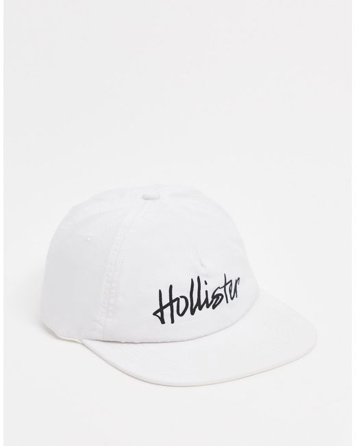 Hollister Hut mit Logo und flacher Krempe in White für Herren