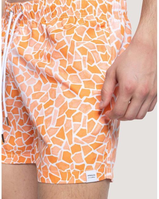 Apreslife Natural Mosaic Swim Shorts for men