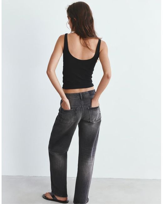 Pull&Bear Black Modal Tank Top